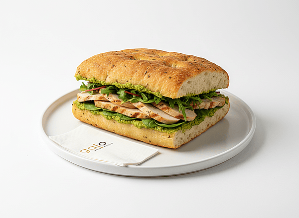 Basil Pesto Chicken Focaccia