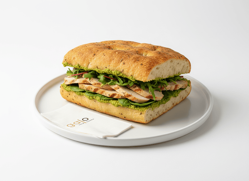 Basil Pesto Chicken Focaccia