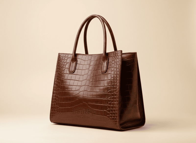 Crocodile Big Tote Brown