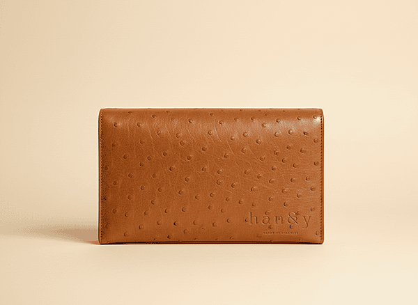 Ostrich Clutch White