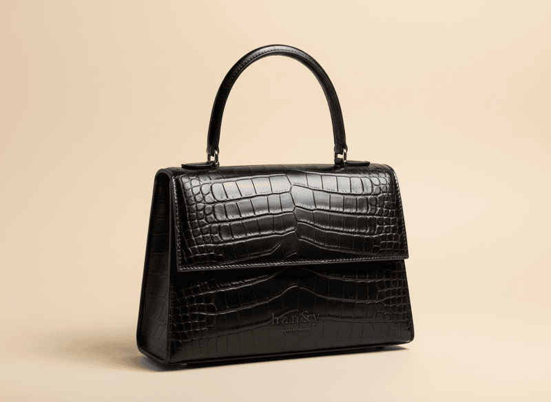 Crocodile Big Tote Black