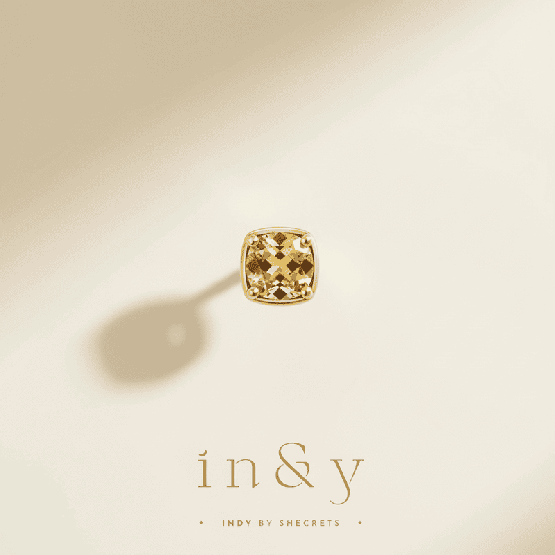 Citrine Earring Stud