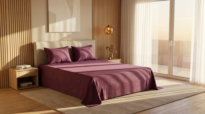 300 TC VIBRANT KING PLUM PURPLE BEDDING SET