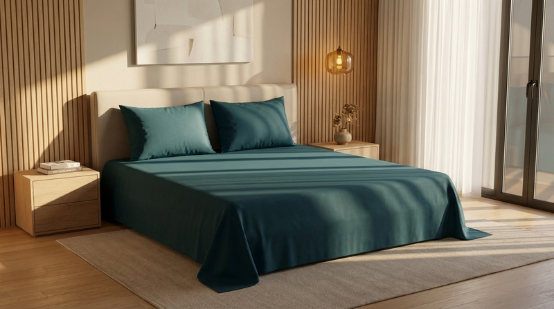 300 TC VIBRANT KING DEEP TEAL BEDDING SET