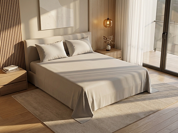 300 TC VIBRANT KING WARM SAND BEDDING SET