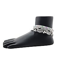 Sterling Silver Women Chain & ghungroos Anklet