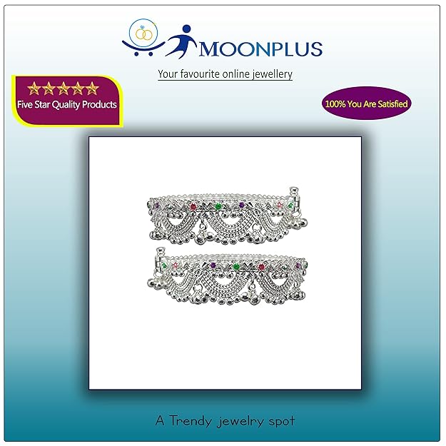 Sterling Silver Women Chain & ghungroos Anklet