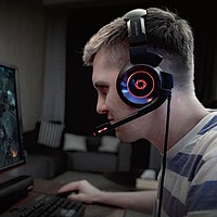 AverMedia SonicWave Gaming Headset – 50mm Drivers | USB Wired | Red | 2.2m Cable