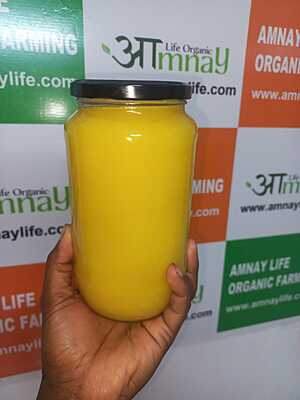 Gir Gold – 1 litr. Pure Desi Cow A2 Bilona Ghee, Traditional Bilona Process (A2 Ghee, Premium Quality)