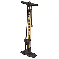 GIYO FLOOR PUMP WITH GAUGE AND CLEVER VALVE (PRESTA & SCHRADER) 160Psi (Yellow)
