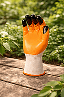 Garden Gloves | Protective Gardening Gloves (Orange & Black)