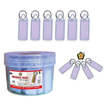 Music 555 Key White Chain 50 Piece
