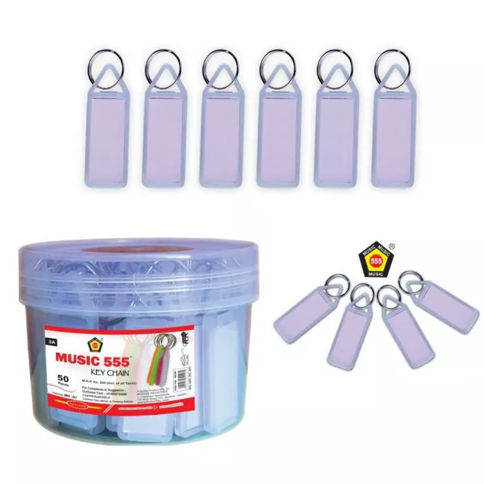 Music 555 Key White Chain 50 Piece