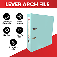 A4 Pastel Pink Paperbacked Lever Arch File by Janrax