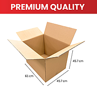 Cardboard Packing Box 61x45.7x45.7cm — 5mm Corrugated Double Wall Flute