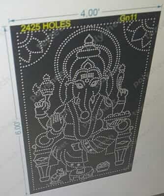 GN11 GANESHJI SITE ON THRONE 6X4 FEET 2425 HOLES