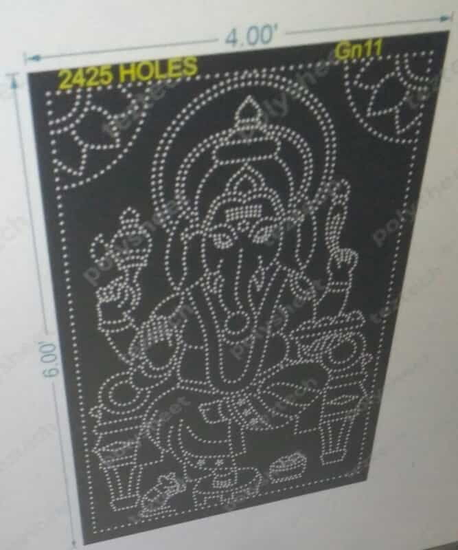 GN11 GANESHJI SITE ON THRONE 6X4 FEET 2425 HOLES
