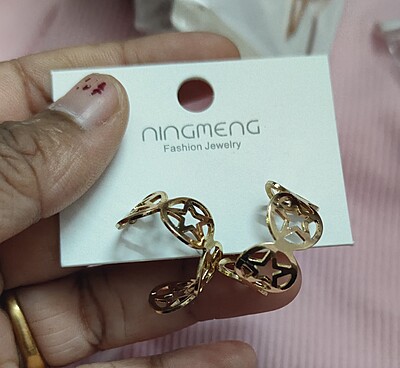 Gold Half Hoop Earring which perfectly match with any outfits Gold Half Hoop Earring which perfectly match with any outfits