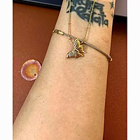 Gold 3D Butterfly Pendant Necklace