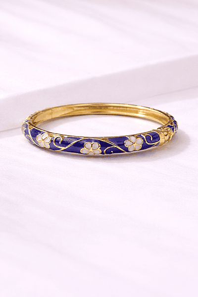 Gold and blue adjustabe kada