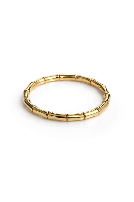 Gold bamboo simple bracelet