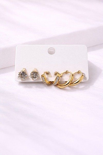 Gold-tone earring set