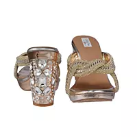 LA PARIS Women’s Embellished Wedge Sandals