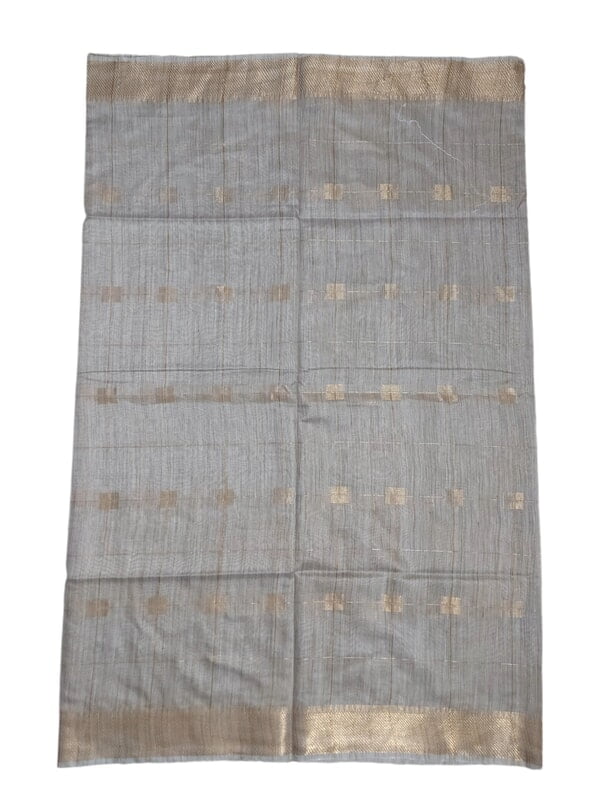 Beige & Golden Kota Silk Saree with Running Blouse