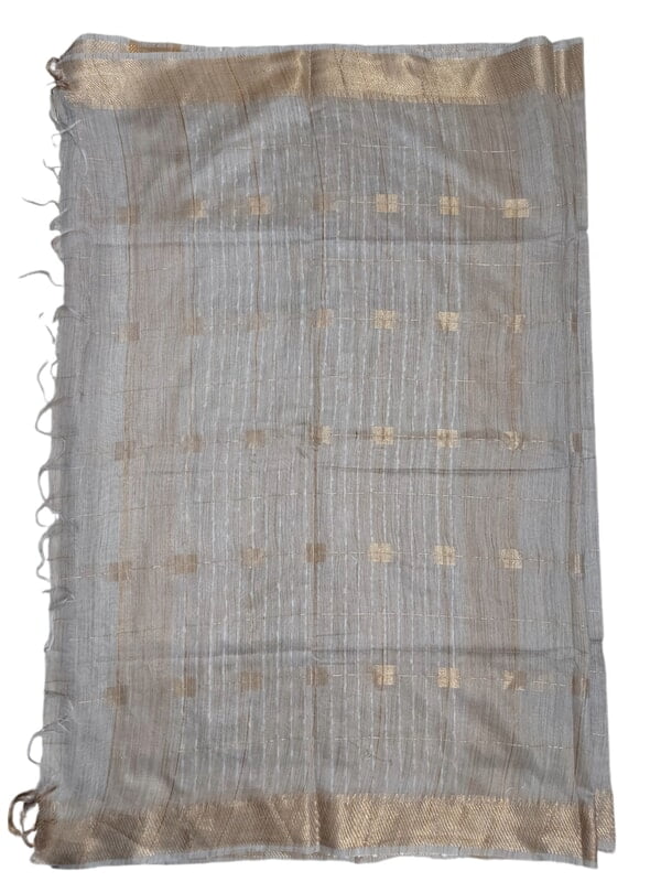 Beige & Golden Kota Silk Saree with Running Blouse