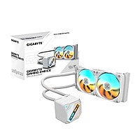 Gigabyte Gaming 240 ICE White ARGB Liquid Cooler – 240mm AIO  Dual 120mm Fans