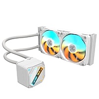 Gigabyte Gaming 240 ICE White ARGB Liquid Cooler – 240mm AIO  Dual 120mm Fans