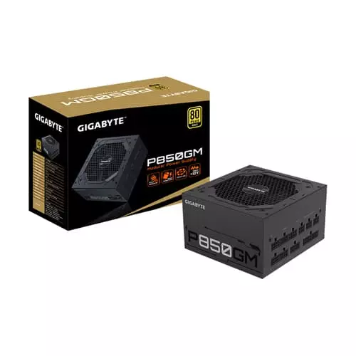 Gigabyte P850GM 850W 80 Plus Gold Fully Modular SMPS – 4 PCIe Connectors  ATX