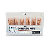 Meta Gutta Percha Points Color Coded Length Marked 2% (120 Points)