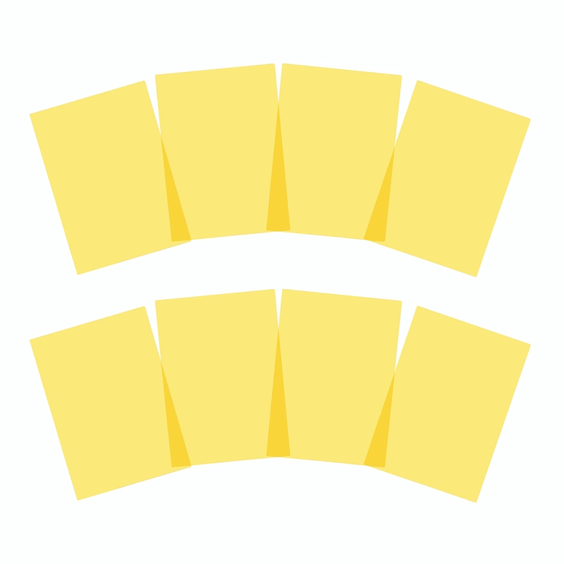 Pack of 8 A5 Plain Yellow Dyslexia Overlay Reading Sheets – PET Material, Rounded Corners