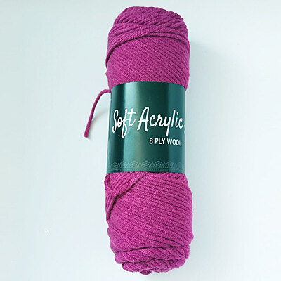 Soft Acrylic Yarn 8 ply Grape