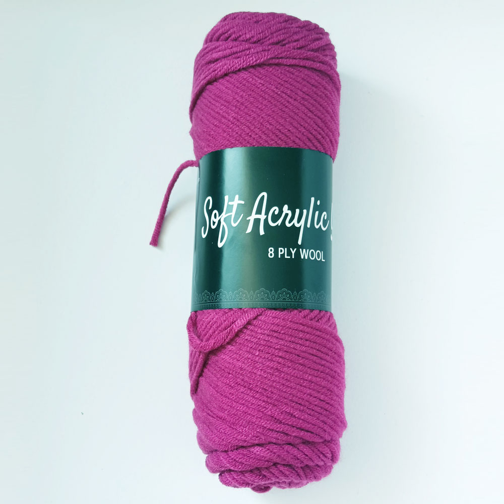 Soft Acrylic Yarn 8 ply Grape Soft Acrylic Yarn 8 ply Grape