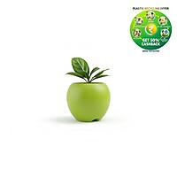 Apple Plastic Plant Pot | Decorative Round Planter | Multicolor