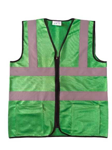 GREEN SAFETY WITH HIGH VISIBILITY REFLECTIVE TAPE