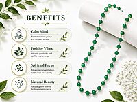 925 Sterling Silver Green (Aventurine) Stone Mala