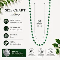 925 Sterling Silver Green (Aventurine) Stone Mala
