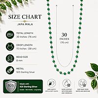 925 Sterling Silver Green (Aventurine) Stone Mala