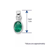 925 Sterling Silver Panna Gemstone green Pendant