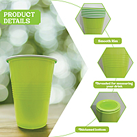 The Magic Balloons - Green Beer Pong Glass | Green Drinking Cup | Drinking Glass for New Year Bachelor Retirement Diwali Wedding Adults Parties and Games | Party Suppliers | 16 OZ | Set of 20