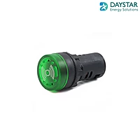 22.5mm BUZZER ILLUMINATED GREEN