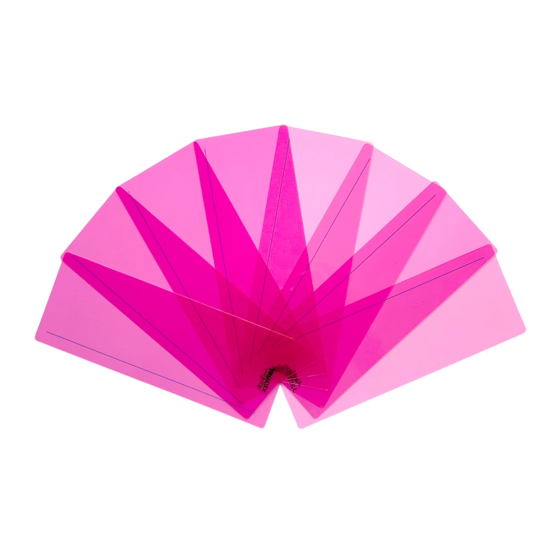 Pack of 8 Pink 210x80mm Dyslexia Overlay Reading Strips â€“ PET Material, Rounded Corners