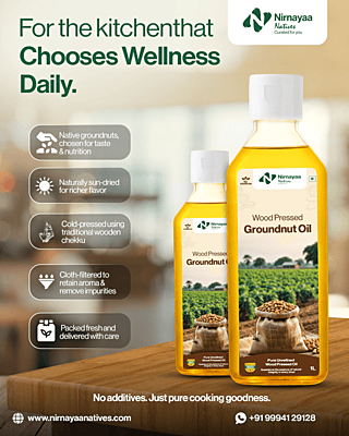 Wood Pressed Groundnut Oil