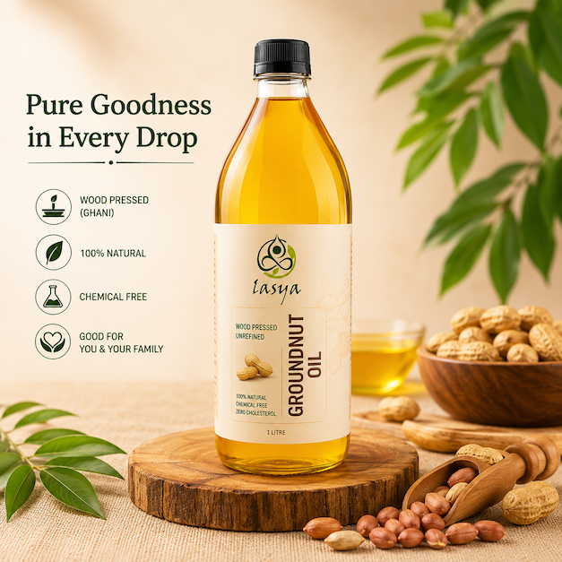 Wood Pressed Groundnut Oil