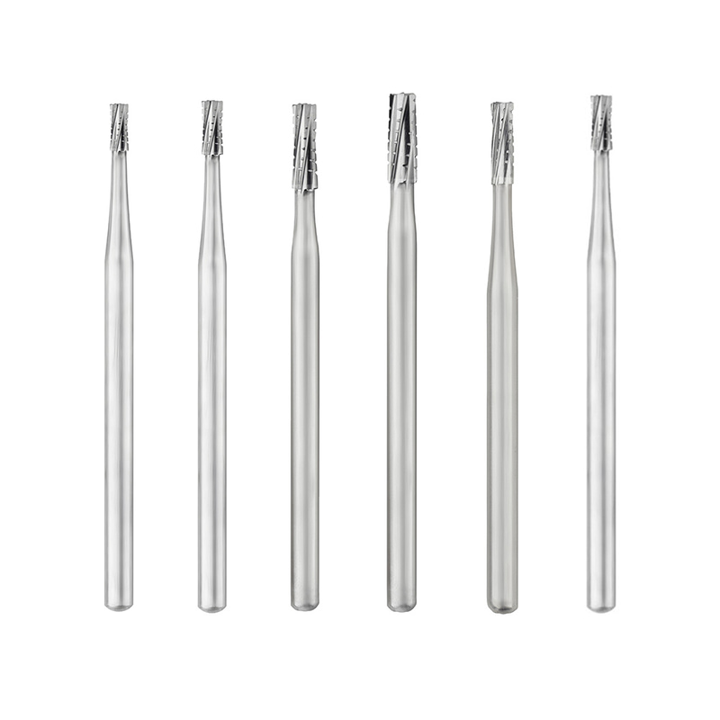 Hudens Bio Burstar Straight Handpiece Carbide Flat End Fissure Burs – Pack of 6
