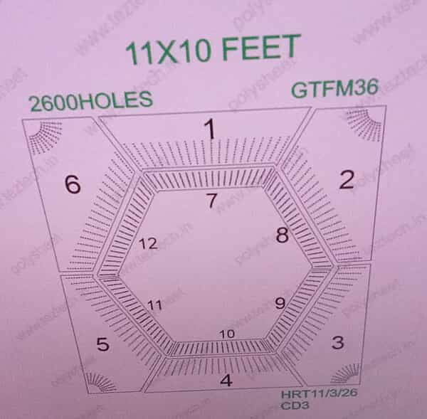 GTFM36 GATE 11X10  FEET 2600  HOLES  (12PARTS)
