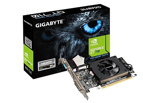 Gigabyte GT 710 2GB DDR3 Graphics Card – Single Fan | HDMI / DVI / VGA